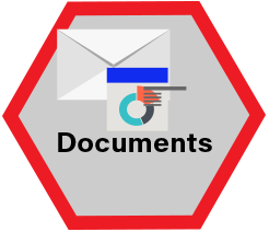 Documents / gray hexagon